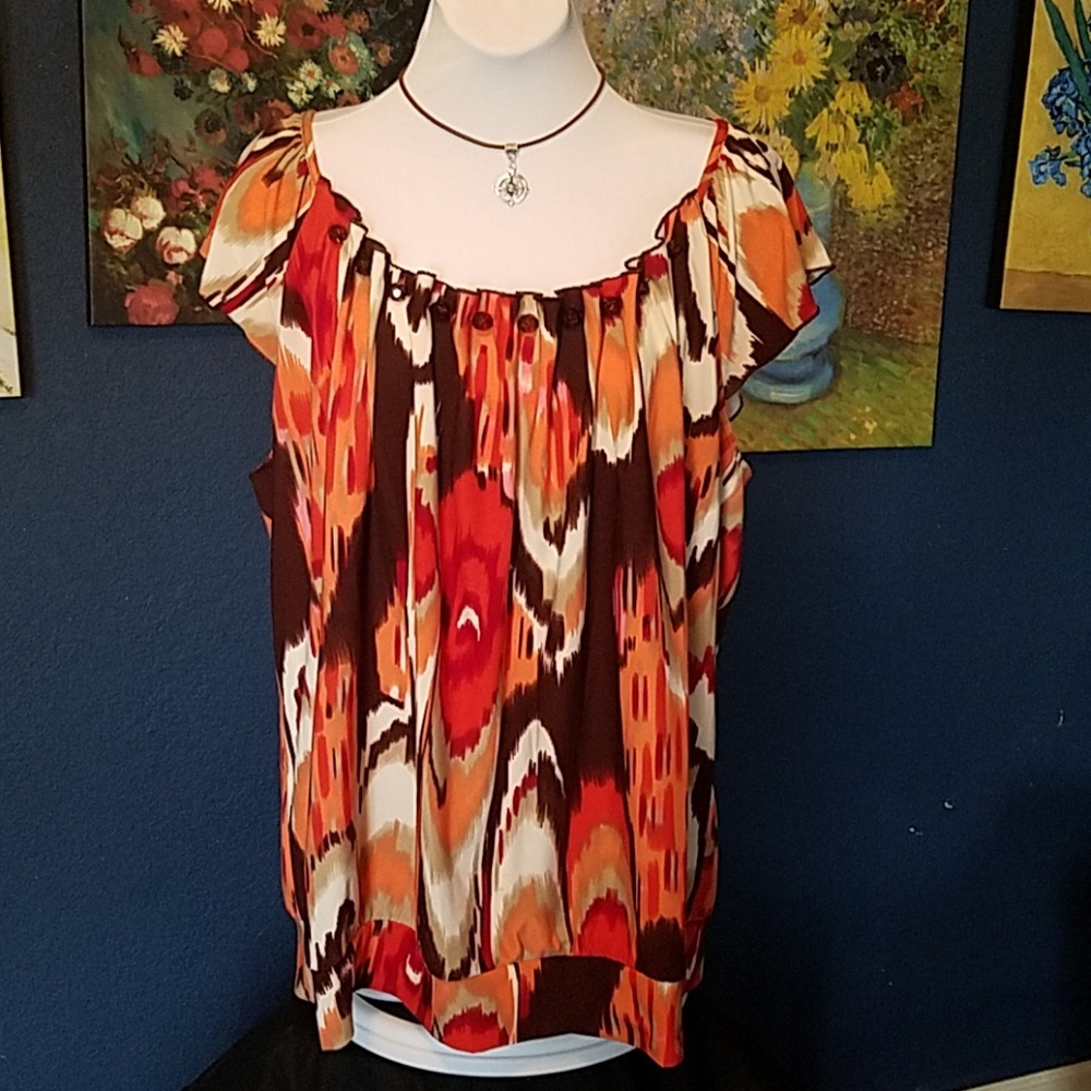 Orange Ladies Blouse 14/16